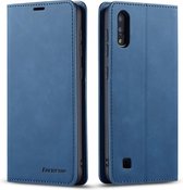 Voor Galaxy A10 / M10 Forwenw Dream Series Oil Edge Strong Magnetism Horizontal Flip Leather Case met houder & kaartsleuven & portemonnee & fotolijst (blauw)