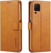 Voor Huawei P40 Lite / nova 6 SE LC.IMEEKE kalfsleer horizontale flip lederen tas, met houder & kaartsleuven & portemonnee & fotolijst (bruin)