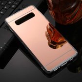 Voor Galaxy S10 + TPU + acryl luxe plating spiegel telefoonhoes hoes (rose goud)