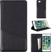 Voor iPhone 8/7 MUXMA MX109 horizontale flip lederen tas met houder & kaartsleuf & portemonnee (zwart)