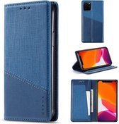 Voor iPhone 11 Pro Max MUXMA MX109 horizontale flip lederen tas met houder en kaartsleuf en portemonnee (blauw)