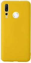 Voor Huawei nova 4 schokbestendig Frosted TPU beschermhoes (geel)