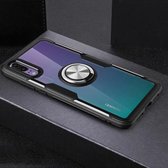 Krasbestendige TPU + acryl ringbeugel beschermhoes voor Huawei P20 (zilver)