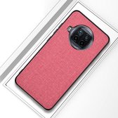 Voor Xiaomi Mi 10 Lite 5G schokbestendige stoffen textuur PC + TPU beschermhoes (modern roze)
