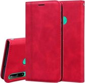 Voor Huawei P40 Lite E / Y7P Frosted Business Magnetische Horizontale Flip PU lederen tas met houder & kaartsleuf & lanyard (rood)