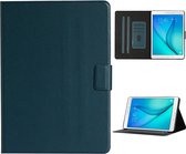 Voor Samsung Galaxy Tab A 9.7 T550 / T555C Effen kleur Horizontaal Flip Leren Case met Kaartsleuven & Houder & Slaap / Wekfunctie (Donkergroen)