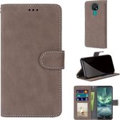 Voor Nokia 7.2 Retro Frosted Horizontale Flip PU lederen tas met houder & kaartsleuven & portemonnee & fotolijst (bruin)