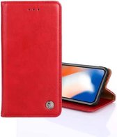 Voor OnePlus Nord N100 niet-magnetische retro textuur horizontale flip lederen hoes met houder & kaartsleuven & portemonnee (rood)