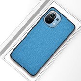 Voor Xiaomi Mi 11 schokbestendige stoffen textuur PC + TPU beschermhoes (blauw)