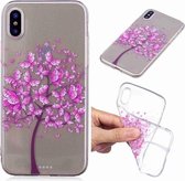 Geschilderde TPU-beschermhoes voor Galaxy S10 Plus (vlinderboompatroon)