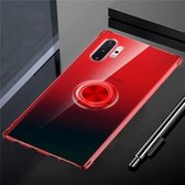 Ultradunne TPU-beschermhoes voor Galaxy Note10 +, met 360 graden rotatiehouder (rood)