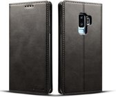 Suteni Calf Texture Horizontale Flip Leren Case met Houder & Kaartsleuven & Portemonnee voor Galaxy S9 + (Zwart)
