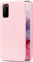 Samsung S20 Hoesje - Samsung galaxy S20 hoesje roze siliconen case hoes cover hoesjes