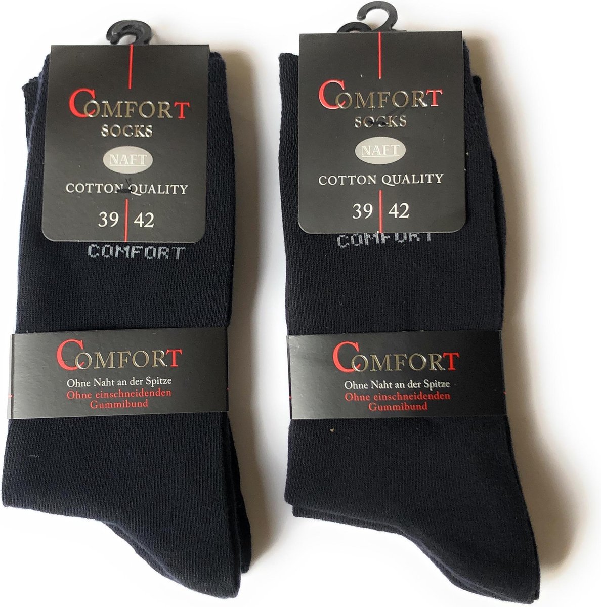 NAFT - Comfort Socks - Heren - 6 paar - Maat 39-42 - Donkerblauw - 6-pack 39-42