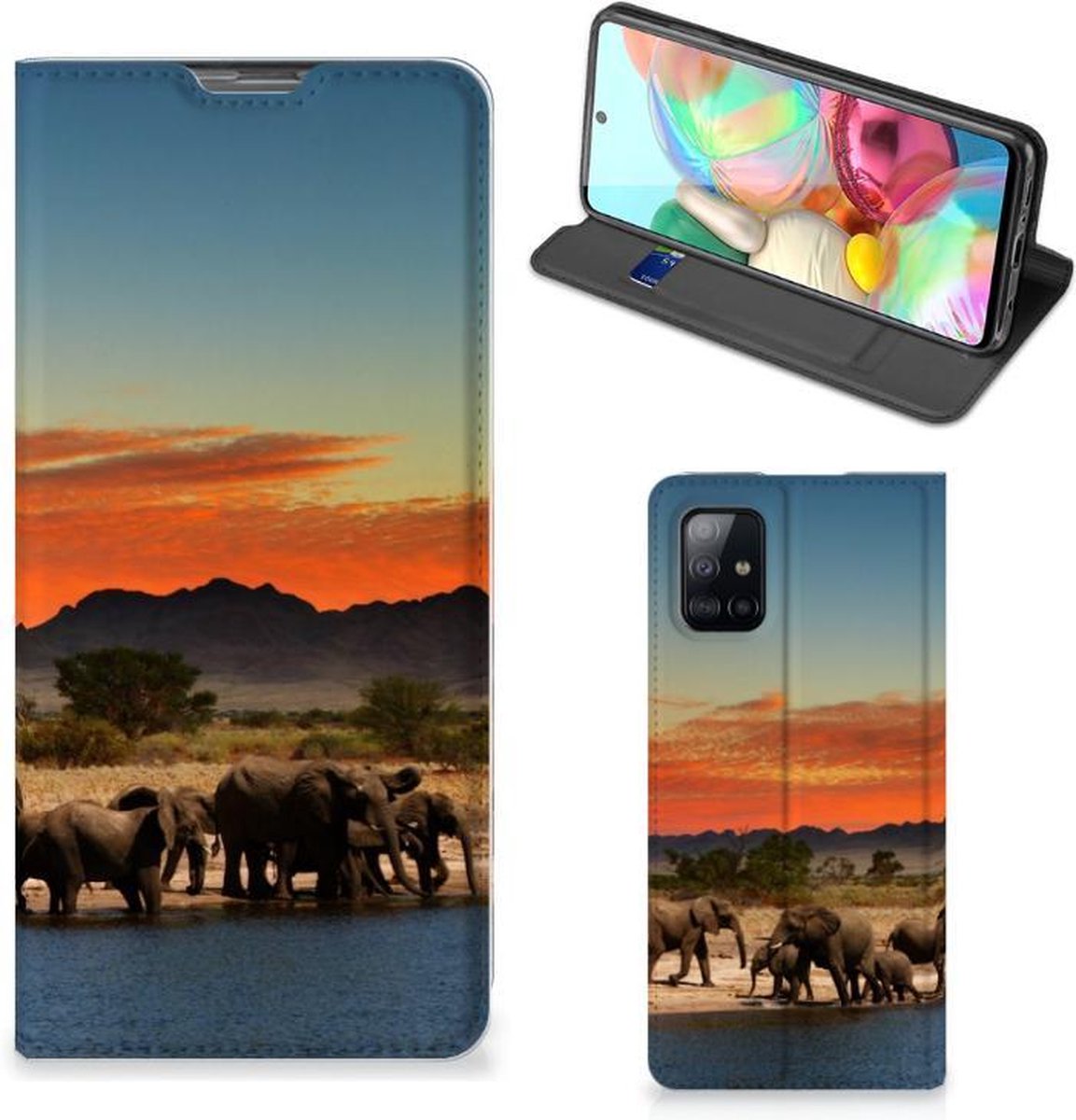 Samsung Galaxy A71 Hoesje maken Olifanten