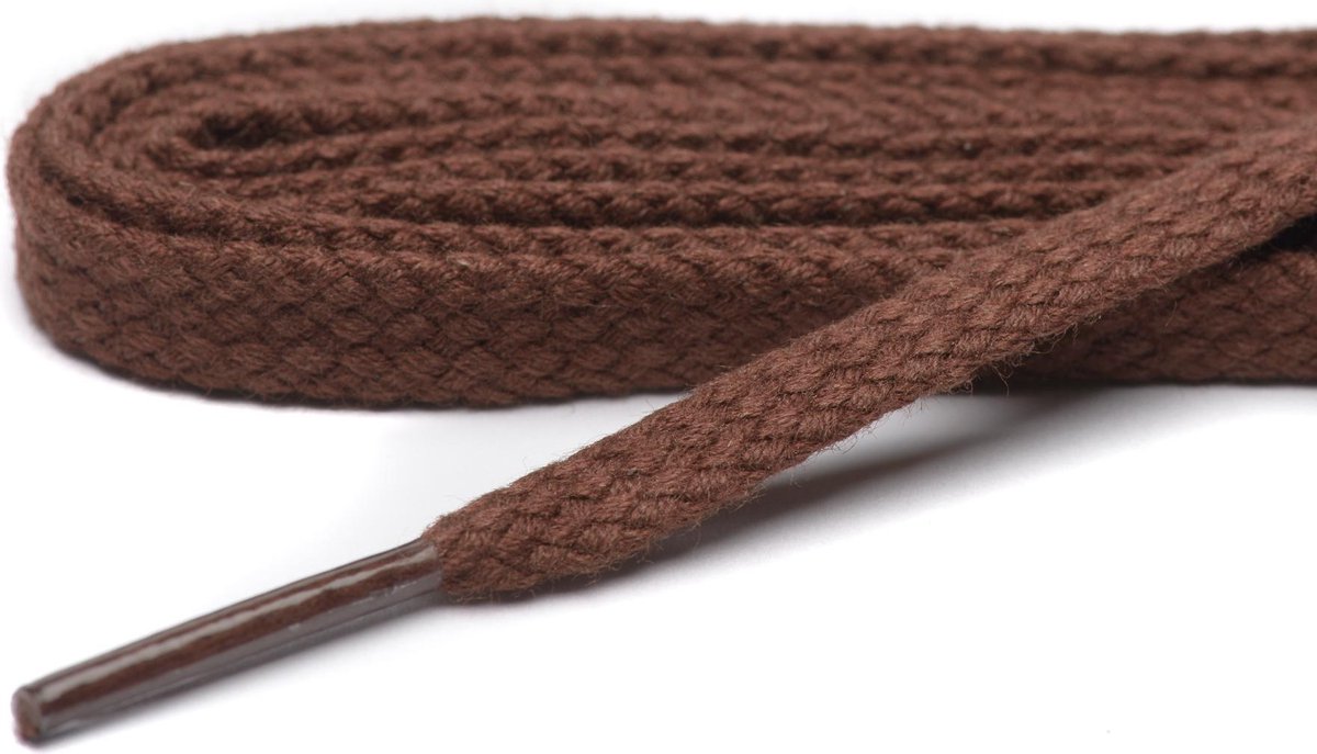 Schoenveters middelbruin plat 70 cm 4-6 gaatjes