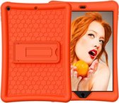 Voor iPad 10.2 schokbestendige siliconen + pc-beschermhoes met houder (oranje)