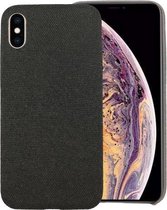 Voor iPhone X Fabric Style TPU Protective Shell (zwart)