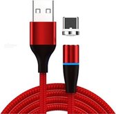 3A USB naar USB-C / Type-C Snel opladen + 480 Mbps Datatransmissie Mobiele telefoon Magnetische zuigkracht Snel opladen Datakabel, kabellengte: 2 m (rood)