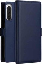 DZGOGO MILO-serie PC + PU horizontale lederen flip-hoes met houder & kaartsleuf & portemonnee voor Sony Xperia 2 (blauw)