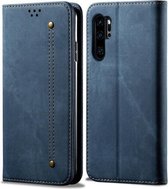 Voor Huawei P30 Pro Denim Texture Casual Style Horizontale Flip Leather Case met houder & kaartsleuven & portemonnee (blauw)