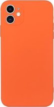 Rechte rand effen kleur TPU schokbestendig hoesje voor iPhone 11 (oranje)