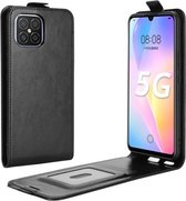 Voor Huawei nova 8 SE R64 Textuur Enkele Verticale Flip Leren Case met Kaartsleuven & Fotolijst (Zwart)