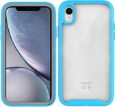 Starry Sky Solid Color Series schokbestendige pc + TPU beschermhoes voor iPhone XR (lichtblauw)