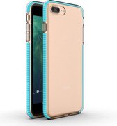 Voor iPhone 8 Plus & 7 Plus TPU tweekleurige schokbestendige beschermhoes (hemelsblauw)