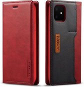 Voor iPhone 11 LC.IMEEKE LC-001-serie PU + TPU kleuraanpassing Frosted horizontale flip lederen tas met houder en kaartsleuf (rood)