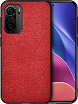 Voor Xiaomi Redmi K40 / K40 Pro / K40 Pro + schokbestendige stoffen textuur PC + TPU beschermhoes (rood)