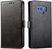 Voor Galaxy Note 9 GUSSIM zakelijke stijl horizontale flip lederen tas met houder & kaartsleuven & portemonnee (zwart)