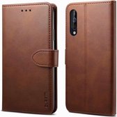 Voor Galaxy A10 / M10 GUSSIM Zakelijke stijl horizontale flip lederen tas met houder & kaartsleuven en portemonnee (bruin)