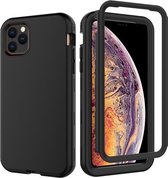 Voor iPhone 11 Pro Max 3 in 1 lederen olie TPU + pc schokbestendig hoesje (zwart)