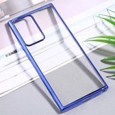 Voor Samsung Galaxy Note20 ultradunne beplating TPU beschermende zachte hoes (blauw)