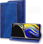 Voor Samsung Galaxy Note 9 Business Stitching Horizontale flip lederen tas met dubbele vouw & beugel & kaartsleuven & fotolijst & portemonnee (saffierblauw)