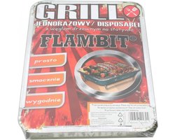 Barbecue - Instant & Wegwerp -  30x24x5cm met houtskool - Op pootjes