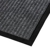 Deurmat, droogloopmat 40x60 voor binnen met rubber onderkant in grijs / antraciet met zwart - Schoonloopmat – Inloopmat – Deurmatten