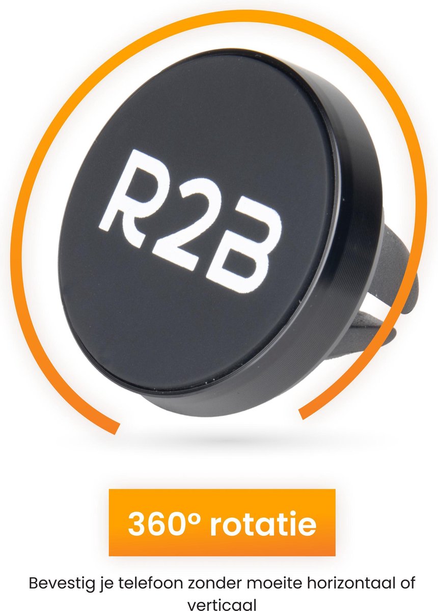 R2B Magnetische Telefoonhouder Auto Ventilatie - Telefoonhouders Auto - Gsm Houder Auto - Mobiel Houder Auto - Autohouder - Telefoon Houder Magneet - Auto Telefoonhouder - Phone Holder Car – foto 2