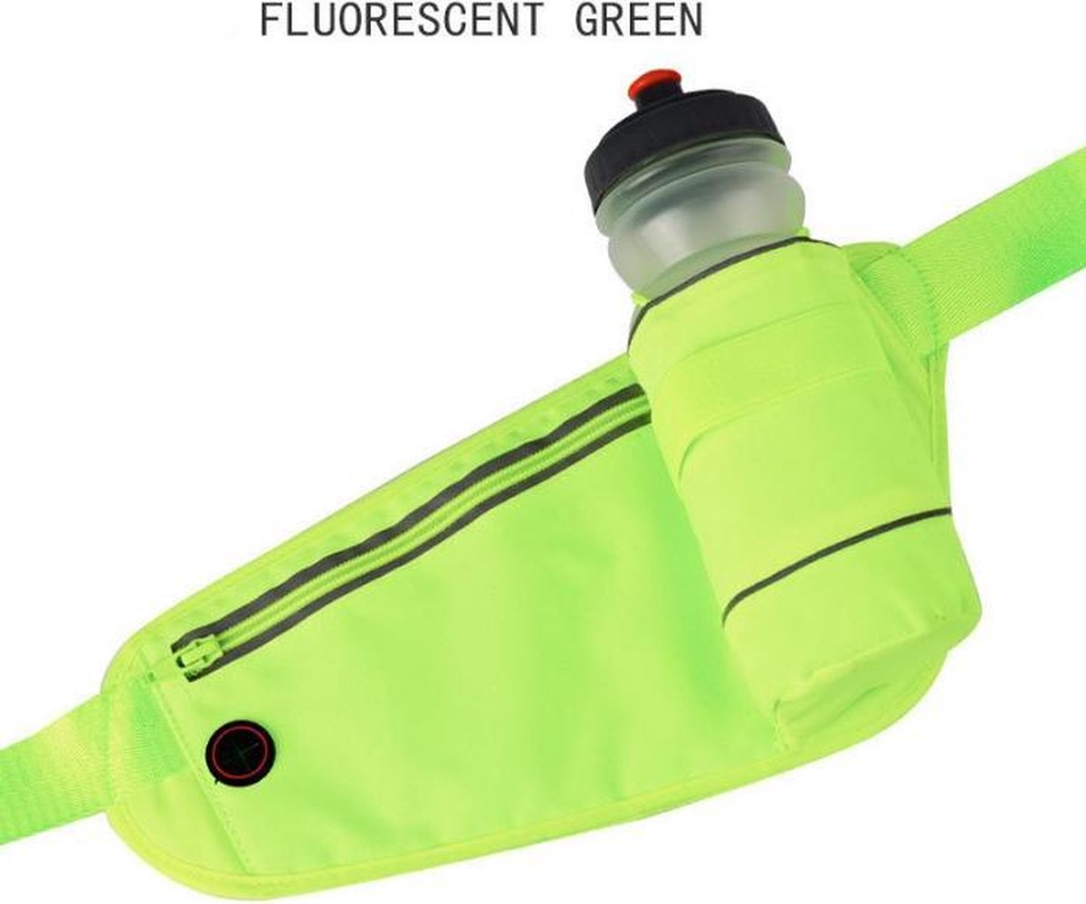 Heupband Running belts, waterdichte heuptas met drinkwatergordel,  verstelbare sportriemtas voor hardlopen en wandelen - groen