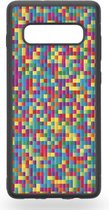 Colourful pixel tiles Telefoonhoesje - Samsung Galaxy S10+