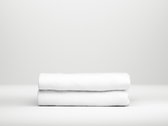 Luxe Katoen/Satijn Eenpersoons Topper Hoeslaken Wit | 90x200 | Subtiel Glazend En Zijdezacht | Ademend En Juiste Pasvorm