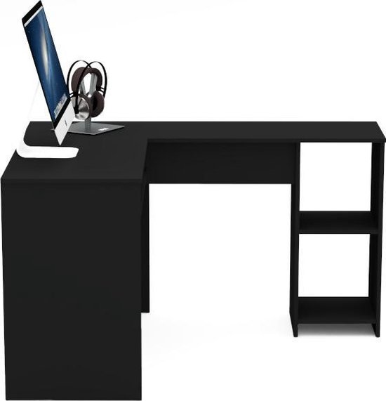 AZ-Home - Hoekbureau Simple - 140 cm - Zwart - Bureau - Computer desk - AZ-Home
