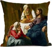 Kussenhoes Johannes Vermeer Christus in het huis van Martha en Maria