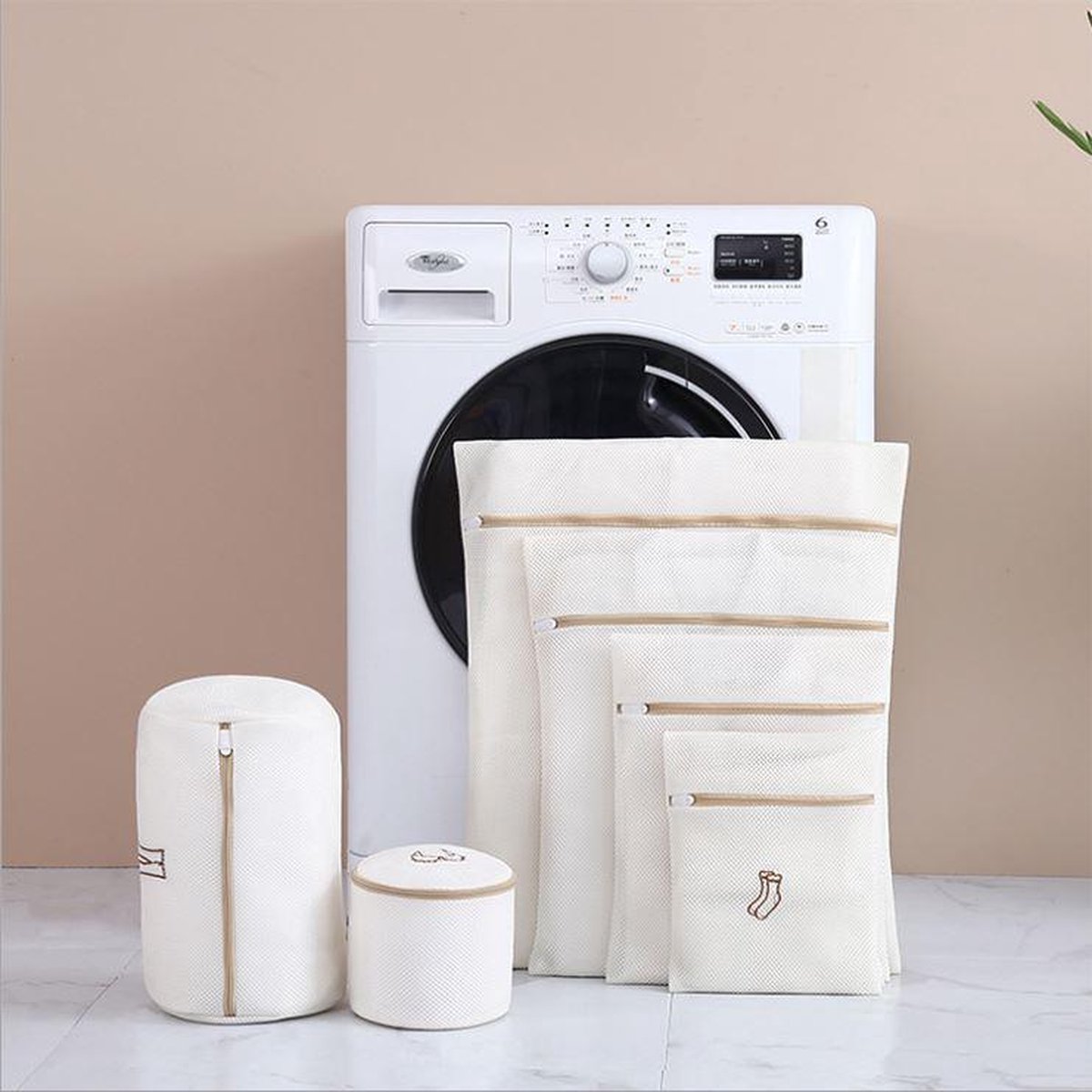 Waszak - Waszakje - Waszakken - Laundry bag - Wasnetten - Wasnet - 6Stuks