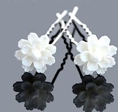 Bruidsmode, haarmode gala feest, 10 stuks witte bloem