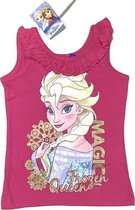 Disney Frozen mouwloos t-shirt - katoen - Fuchsia - maat 98/104 (4 jaar)