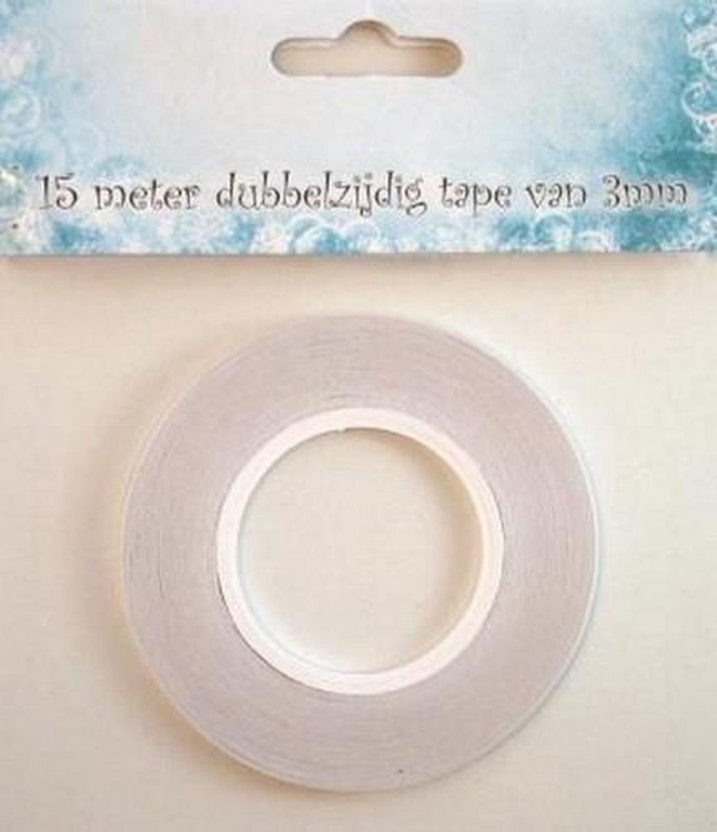 Nellie Snellen tissue tape dubbelzijdige dubbelzijdig klevende tape 15 mtr x 3 mm breed