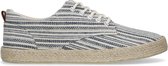 Sacha - Heren - Blauwe sneakers met geweven touwzool en print - Maat 43