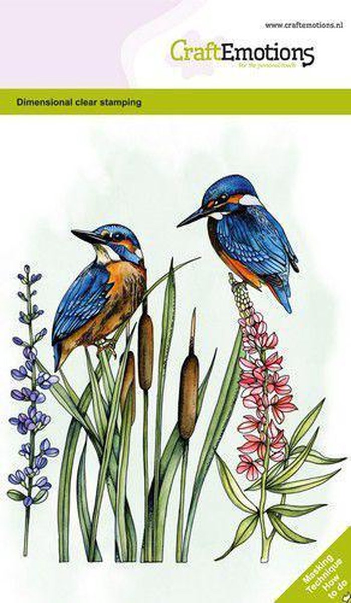 CraftEmotions clearstamps A6 - Ijsvogel GB Dimensional stamp